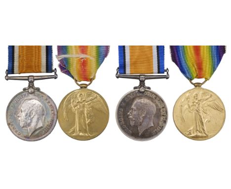 * Pair: British War and Victory Medal (2966 Pte. F. Loud. Devon. R.), good very fine, with copied service papers plus three o