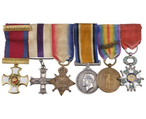 * A group of six miniature dress medals attributed to Lieutenant-Colonel G.E. Hawes, D.S.O., M.C., Royal Fusiliersa) Distingu