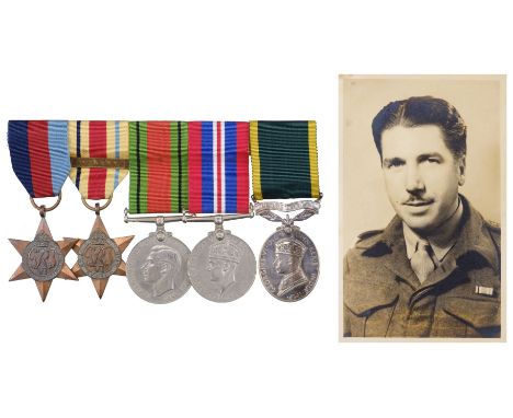 * Five: Lieutenant J.H. Middleton, Hampshire Regiment1939-1945 Star, Africa Star with 1st Army clasp, Defence and War Medals,