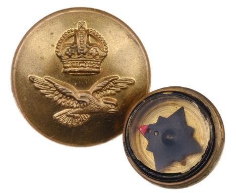 * Escape Compass. WWII RAF/SOE button compass by Gaunt &amp; Son, London, unscrews to reveal a small airman's rotor compass, 