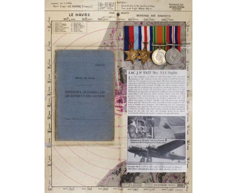 * WWII Log Book. Navigator's, Air Bomber's and Air Gunner's Flying Log Book kept by Leading Aircraftsman J.P. Tait, 514 Squad