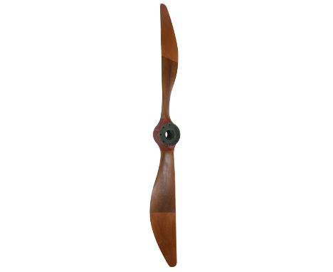 * Propeller. WWI Royal Flying Corps SE5a Fighting Scout two-blade propeller circa 1916, the laminated mahogany propeller stam