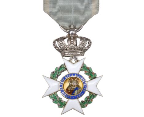 * Greece, Order of the Redeemer, 2nd type, Knight’s breast badge, silver and enamel, unmarked, 35mm, good very fine QTY: (1)