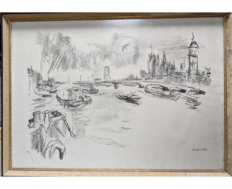 Oskar Kokoschka (1886-1980)the Houses of Parliament, London signed and numbered '61/75' lithograph on paper 63 x 89cm (68 x 9