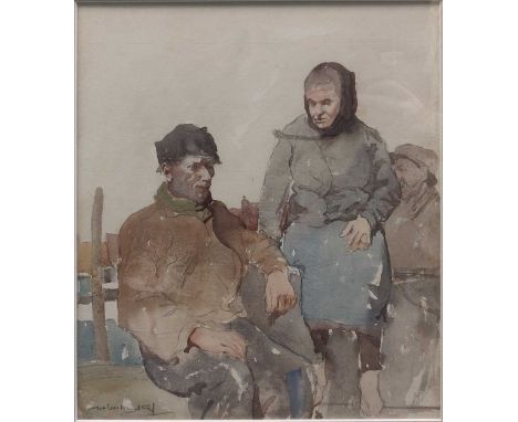 William Lee Hankey RWS, RI, ROI, RE, NS (1869-1952) two resting figureswatercolour on papersigned bottom left 'W Lee Hankey'3