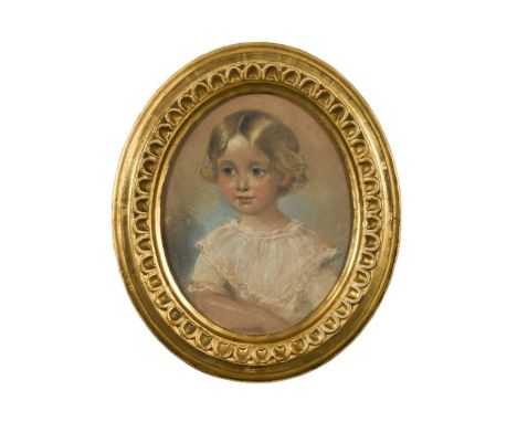 English School, circa 1800 Portrait of a young girlinscribed 'Herbert (C.C.E?)' (to the reverse)pastel on paper21 x 16.5cm30 