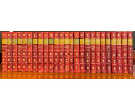 THACKERAY (W M) The Works, vols. 1 to 24, and 26, 1893-96, 8vo, illustrated, red half calf, a little rubbed (25)