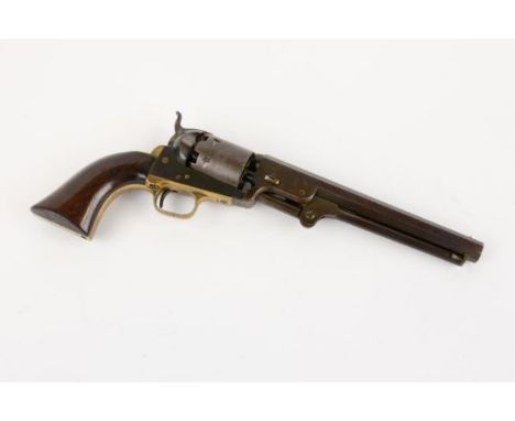 A rare "WD" marked 6 shot .36" Colt Model 1851 Navy percussion revolver, number 24302 (1853) on all parts, with "New York Cit