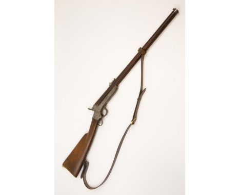 A rare American .54" rim fire Sharps &amp; Hankins Army Rifle, number 9545, 38½" overall, barrel 24" with ratchet rearsight, 