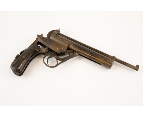 A rare .177" first type Westley Richards Highest Possible air pistol, number 111, the air chamber marked "Westley Richards, H