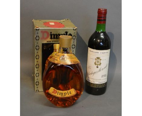 One Bottle Dimple Haig Scotch Whiskey With Original Box, together with one bottle Spanish red wine 