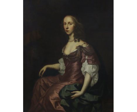 Attributed to SIR PETER LELY (1618-1680). A portrait of Mrs Bridget Cromwell Ireton, eldest daughter of Oliver Cromwell, seat