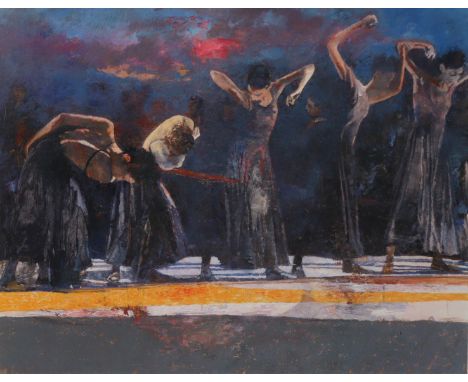 ROBERT HEINDEL (1938-2005 by &amp; after). Five Dancers, San Fransisco. Silkscreen print, signed &amp; number 69-150 lower ma