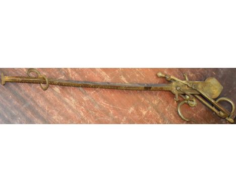 Set of vintage steel scales, 52cm long