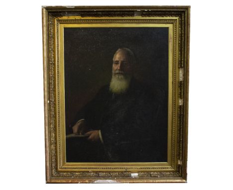 A LARGE EARLY 20TH CENTURY HEAD AND SHOULDER PORTRAIT OF SIR ROBERT APPLEBY BARTRAM (1835-1925) 'The British Ship Builder', o