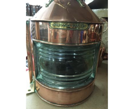 A copper ships lamp