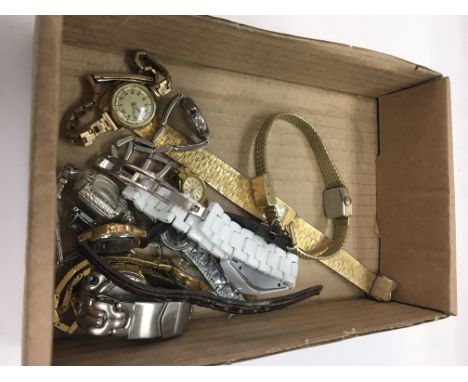 A collection of ladies vintage watches