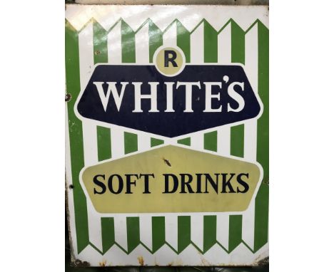An Enamel R Whites Soft Drinks enamel sign 64x53cm.