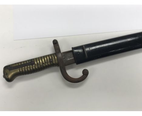 A bayonet and scabbard