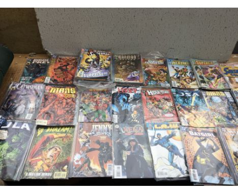 Box of DC comics including Superman, Batman, Cat woman, Wonder Woman etc, 60+ comics