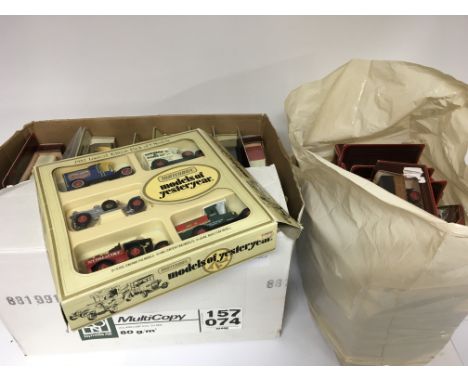 Two boxes and a bag containing Matchbox and model of Yester year