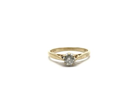 A 9ct gold and diamond solitaire ring, approximately J/K, weight approx 1.7 grams.