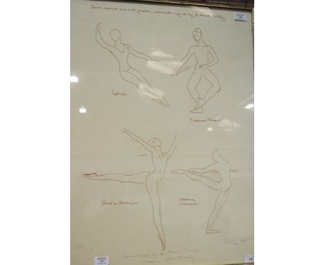 After Zsuzsi Roboz, "Ballet Exercises", limited edition print, commissioned Victoria and Albert Museum, 75cm x 76cm and a pri