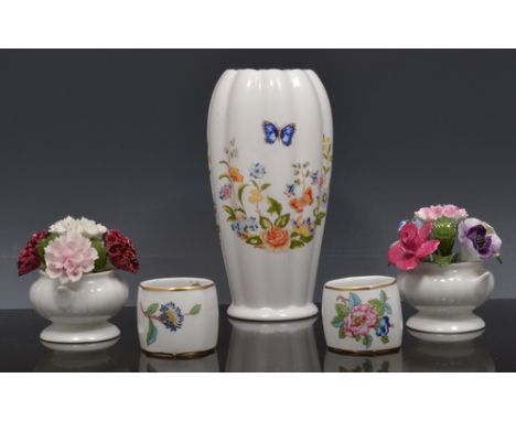 Aynsley bone china bowl, Pembroke pattern, diameter 19cm and a collection of Aynsley china.