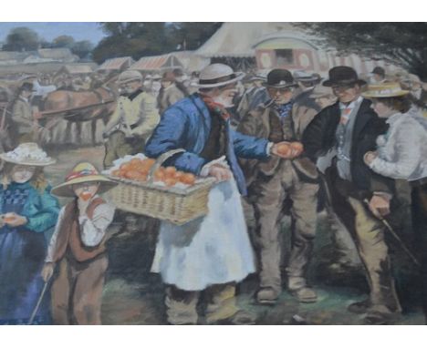 *Ashworth, "The Orange Seller", signed, oil on canvas, 40cm x 50cm.