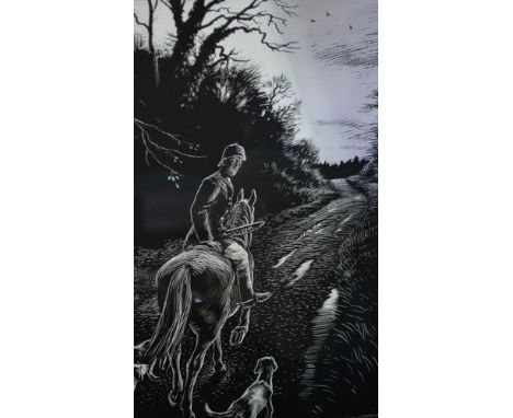 After Watkins Pitchford, two prints from The Shadow of the Moor series, 22cm x 15cm, an engraving of Burton on Trent and a co