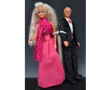 Mattel Toys, Barbie and Ken in evening dress, original plastic display box.