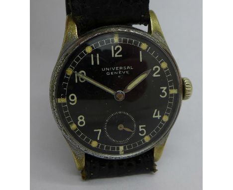 A Universal Geneve manual wind wristwatch, 262 calibre, working. Case diameter 30mm