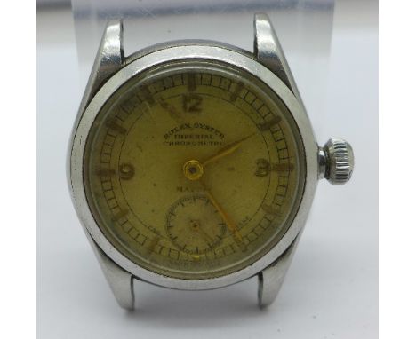 A mid-sized Rolex Oyster Imperial Chronometre manual wind wristwatch, 18 rubies, Rolex Ultra Prima on movement, no balance wh