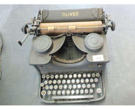 An Oliver No.20 war finish typewriter