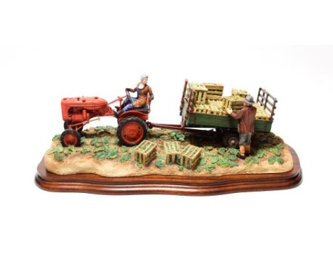Border Fine Arts 'Cut and Crated' (Allis Chalmers Tractor), model No. B0649 by Ray Ayres, limited edition 855/2001, on wood b