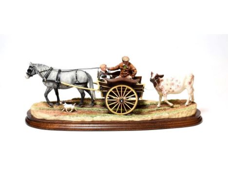 Border Fine Arts 'Bought at Market', model No. B1140 by Ray Ayres, limited edition 141/600, on wood base, with certificate