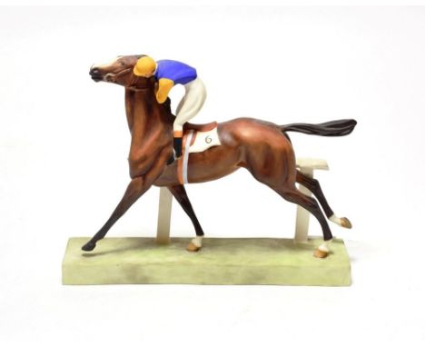 Royal Worcester 'Cantering to the Post', model No. RW3117 by Doris Lindner .  In good condition with no obvious faults, damag