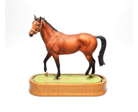 Royal Worcester 'Nijinsky', model No. RW3893 by Doris Lindner, limited edition 125/500, on wooden plinth, with framed certifi