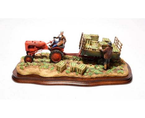 Border Fine Arts 'Cut and Crated' (Allis Chalmers Tractor), model No. B0649 by Ray Ayres, limited edition 487/2001, on wood b