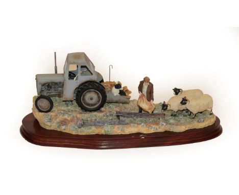 Border Fine Arts 'Frosty Morning' (Fergie TE20), model No. B0343 by Ray Ayres, limited edition 668/1750, on wood base, with b