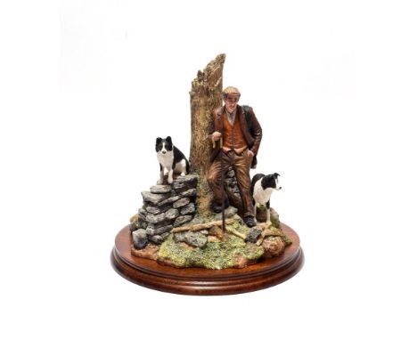 Border Fine Arts 'Flash and Lightning' (Shepherd and Border Collies), model No. B0668 by Ray Ayres, limited edition 1127/1250