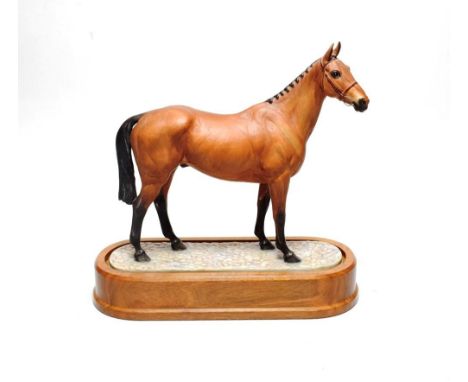 Royal Worcester 'Arkle', model No. RW3817 by Doris Lindner, limited edition 254/500, on wooden plinth, with framed certificat
