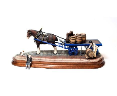 Border Fine Arts 'Guinness Dray', model No. B0838 by Ray Ayres, limited edition 146/1250, on wood base, with certificate .  T