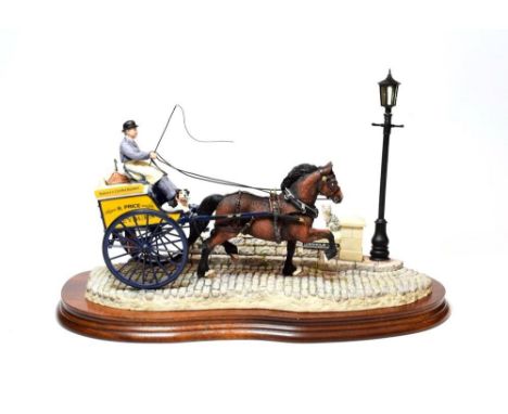 Border Fine Arts 'Delivered Warm' (Horse-drawn baker's van), model No. B0040 by Ray Ayres, limited edition 61/1500, on wood b