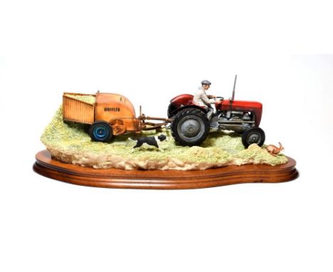 Border Fine Arts 'Hay Turning' (Massey Ferguson Tractor and Wuffler), model No. JH110 by Ray Ayres, limited edition 1199/1750