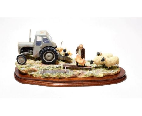 Border Fine Arts 'Frosty Morning' (Fergie TE20), model No. B0343 by Ray Ayres, limited edition 1117/1750, on wood base, with 