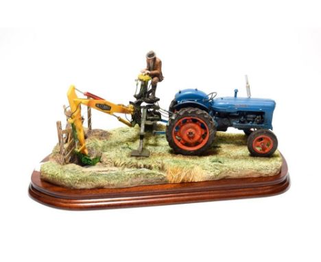 Border Fine Arts 'A Day's Work Ditching', model No. B0832 by Ray Ayres, limited edition 1149/2003, on wood base, with box and