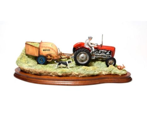Border Fine Arts 'Hay Turning' (Massey Ferguson Tractor and Wuffler), model No. JH110 by Ray Ayres, limited edition 330/1750,