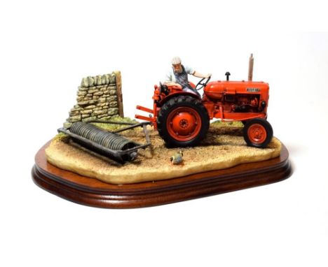 Border Fine Arts 'Turning with Care' (Nuffield Tractor), model No. B0094 by Ray Ayres, limited edition 1230/1750, on wood bas