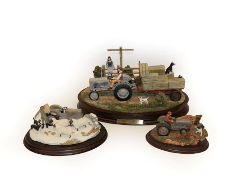 Country Artists Models: 'The Hay Ride', 60th Anniversary Tribute to the Ferguson TE20, limited edition 28/250, on wood base, 